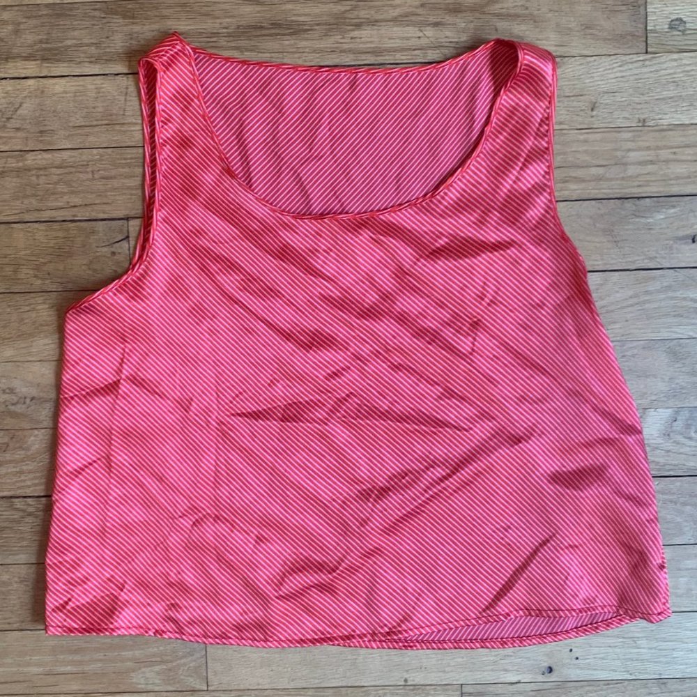 Vintage American Apparel Pinstripe Crop Tank